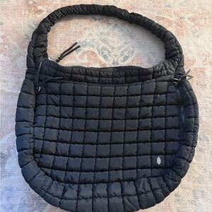 Free People Black Quilted Caryall Shoulder Bag